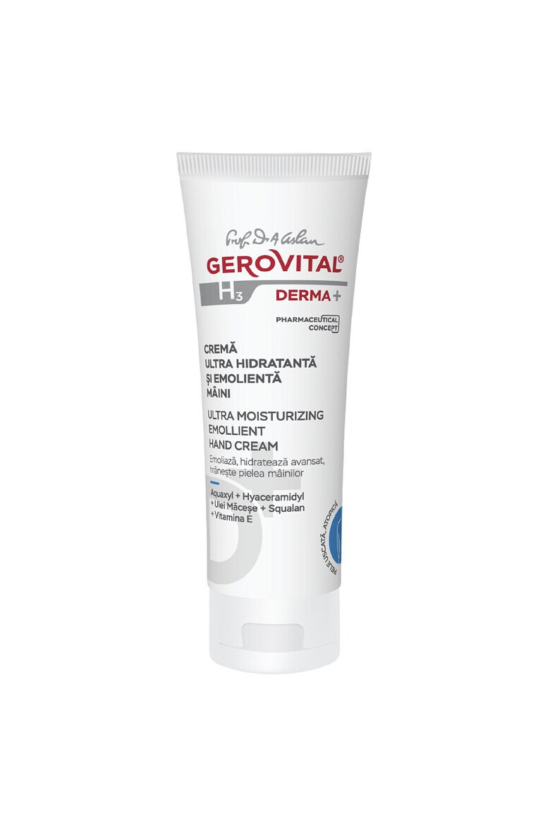 Gerovital Crema de maini ultra hidratanta si emolienta H3 Derma+ 100 ml - Pled.ro