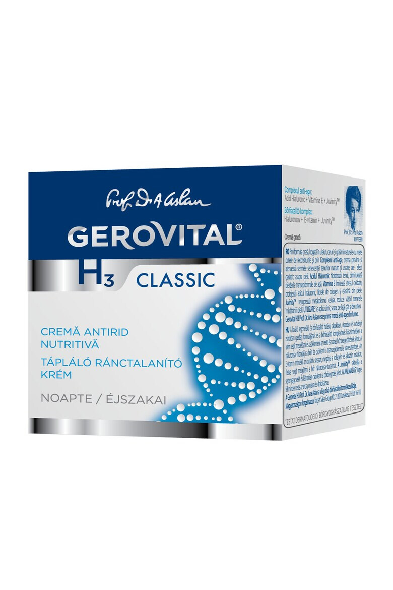 Gerovital Crema H3 Classic antirid nutritiva de noapte 50 ml - Pled.ro