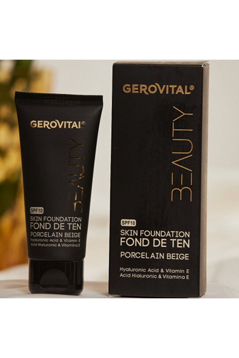 Gerovital Fond de ten Beauty cu Acid Hialuronic si Vitamina E SPF10 30 ml - Pled.ro