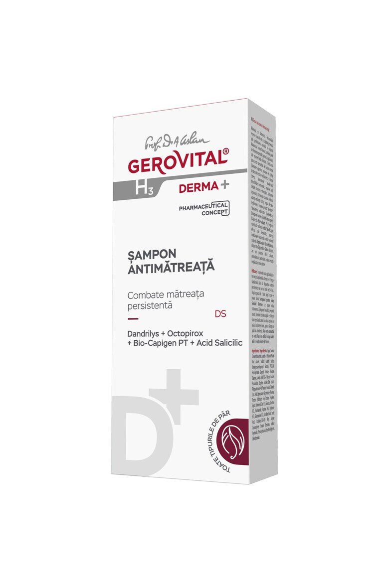 Gerovital Sampon antimatreata H3 Derma+ 200 ml - Pled.ro