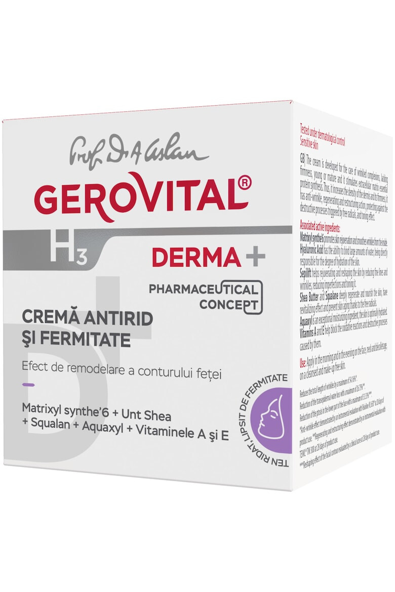 Gerovital Crema antirid si fermitate H3 Derma+ 50 ml - Pled.ro