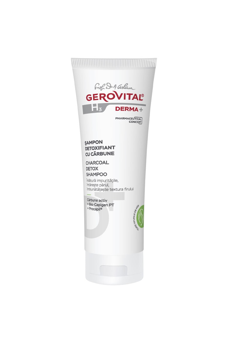 Gerovital Sampon detoxifiant cu carbune H3 Derma+ 200 ml - Pled.ro