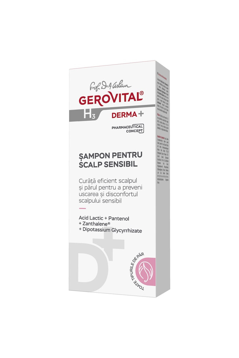 Gerovital Sampon pentru scalp sensibil H3 Derma+ 200 ml - Pled.ro