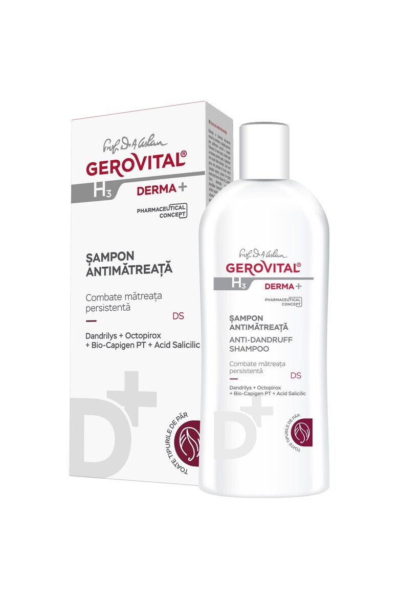 Gerovital Sampon antimatreata H3 Derma+ 200 ml - Pled.ro