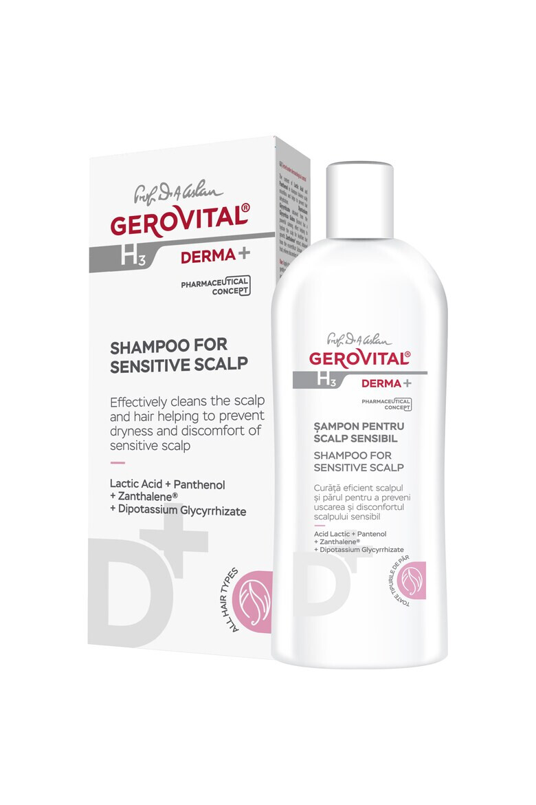 Gerovital Sampon pentru scalp sensibil H3 Derma+ 200 ml - Pled.ro