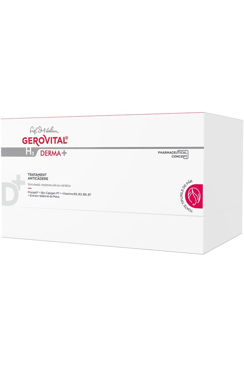 Gerovital Tratament anticadere H3 Derma+ 12 fiole x 10 ml - Pled.ro