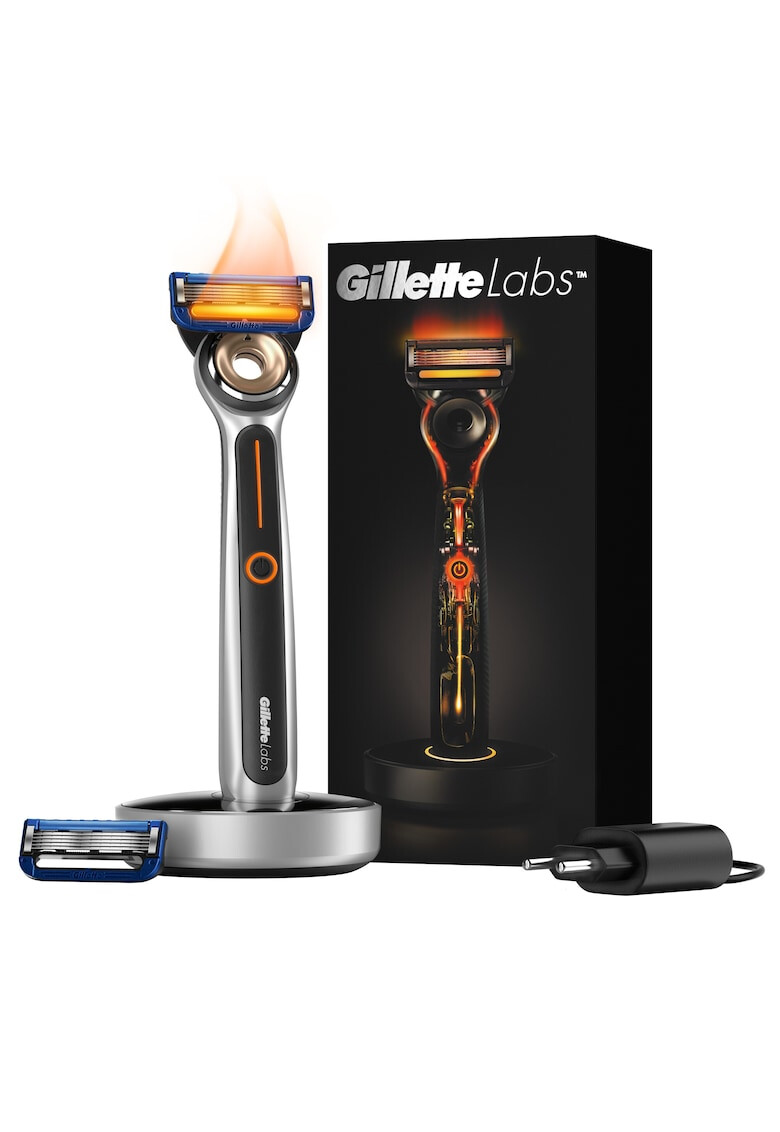 Gillette Aparat de ras Labs Heated Starter Kit + 1 rezerva statie de incarcare - Pled.ro