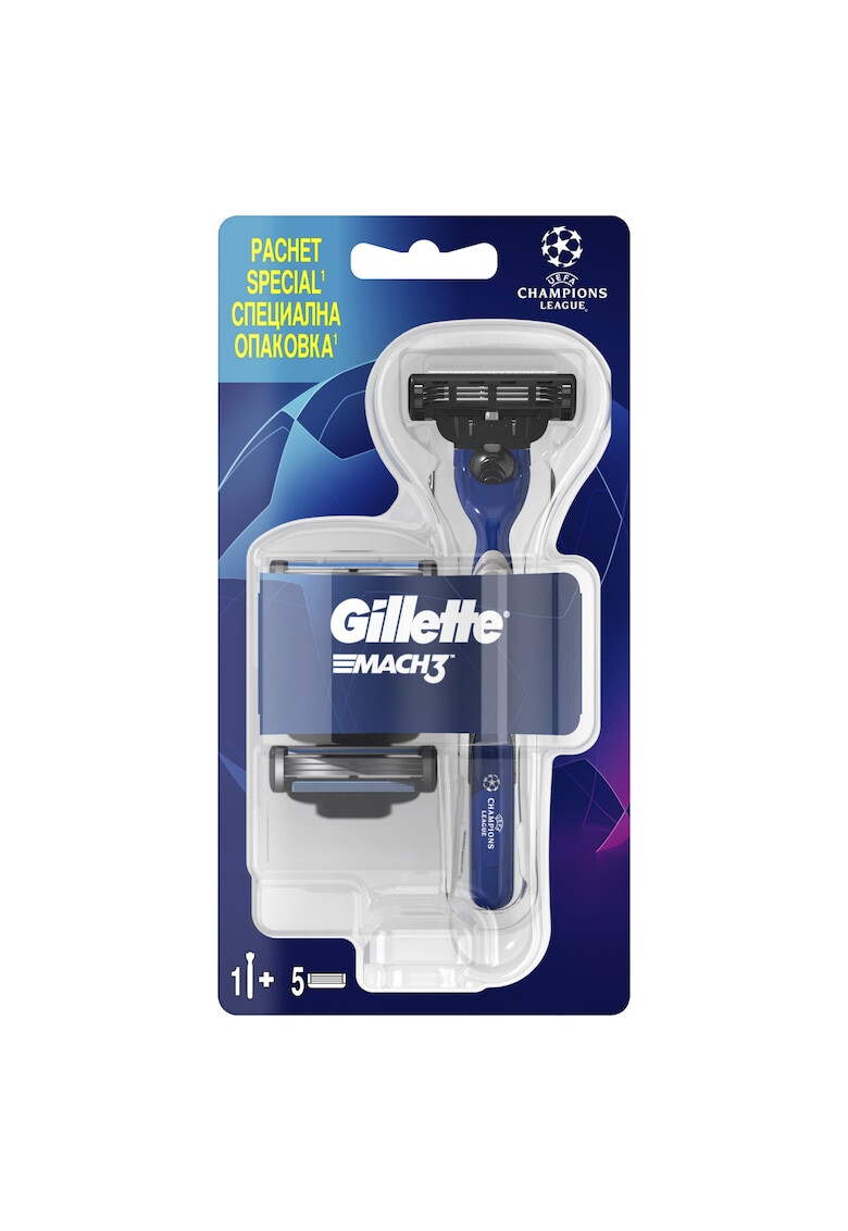 Gillette Aparat de ras Mach3 + 4 rezerve editie UEFA Champions League - Pled.ro