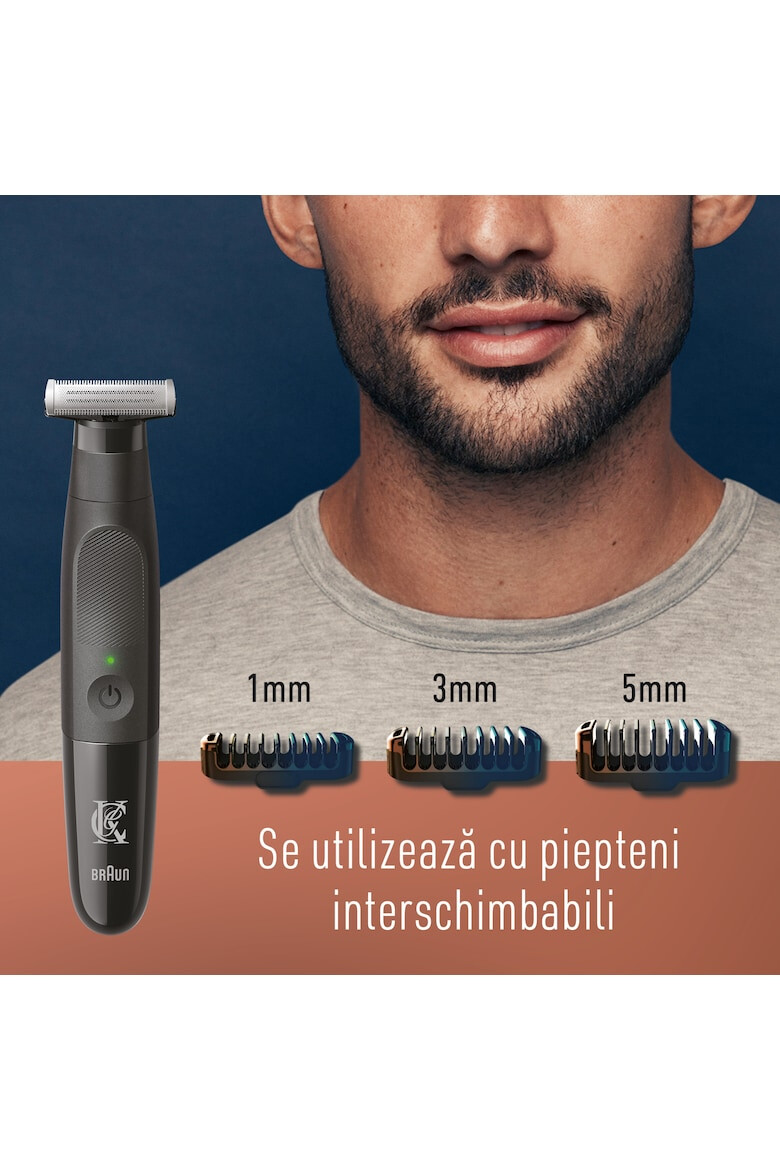 Gillette Aparat hibrid de barbierit si tuns barba King C. Style Master lama 4D 3 piepteni cap pivotant - Pled.ro