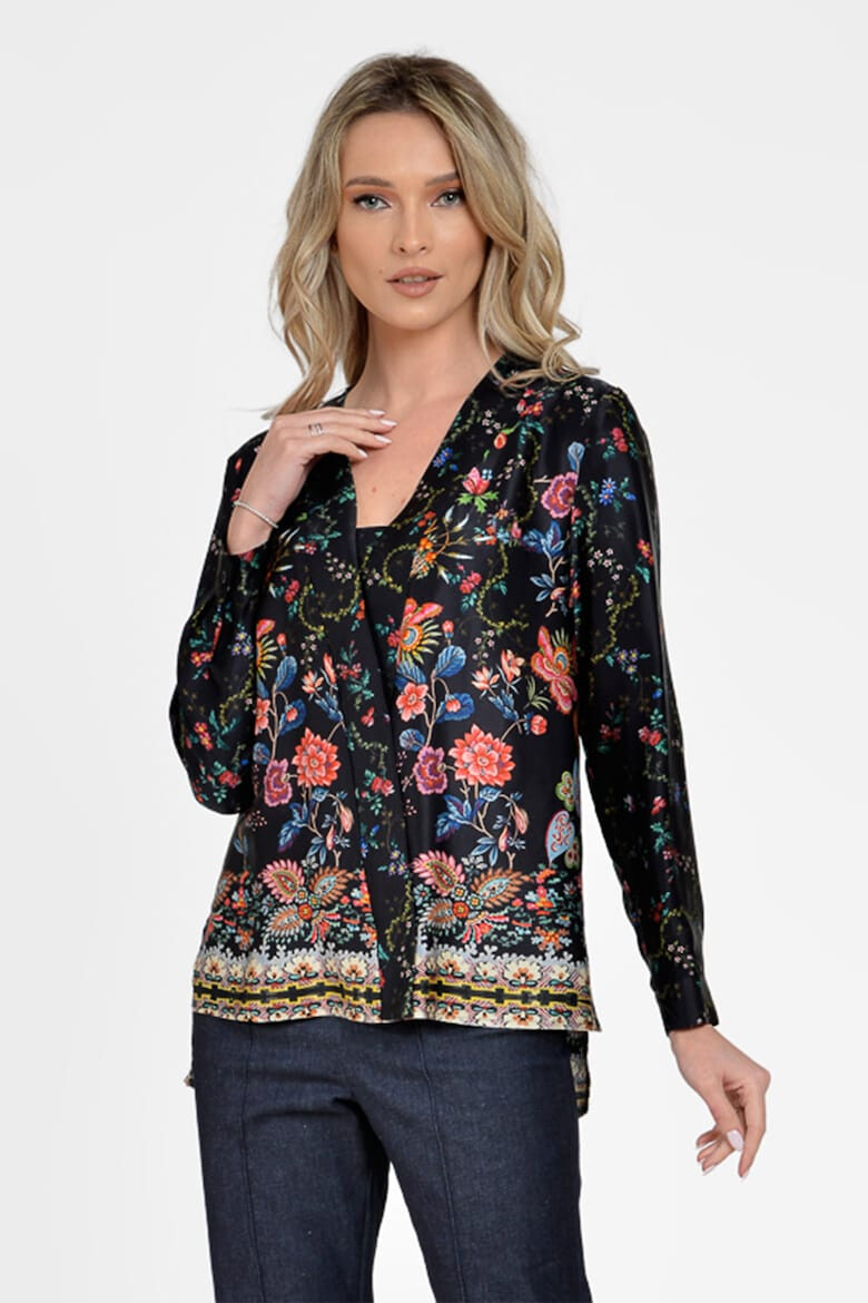 GIORGAL Bluza cu aspect satinat si model floral Nantes - Pled.ro