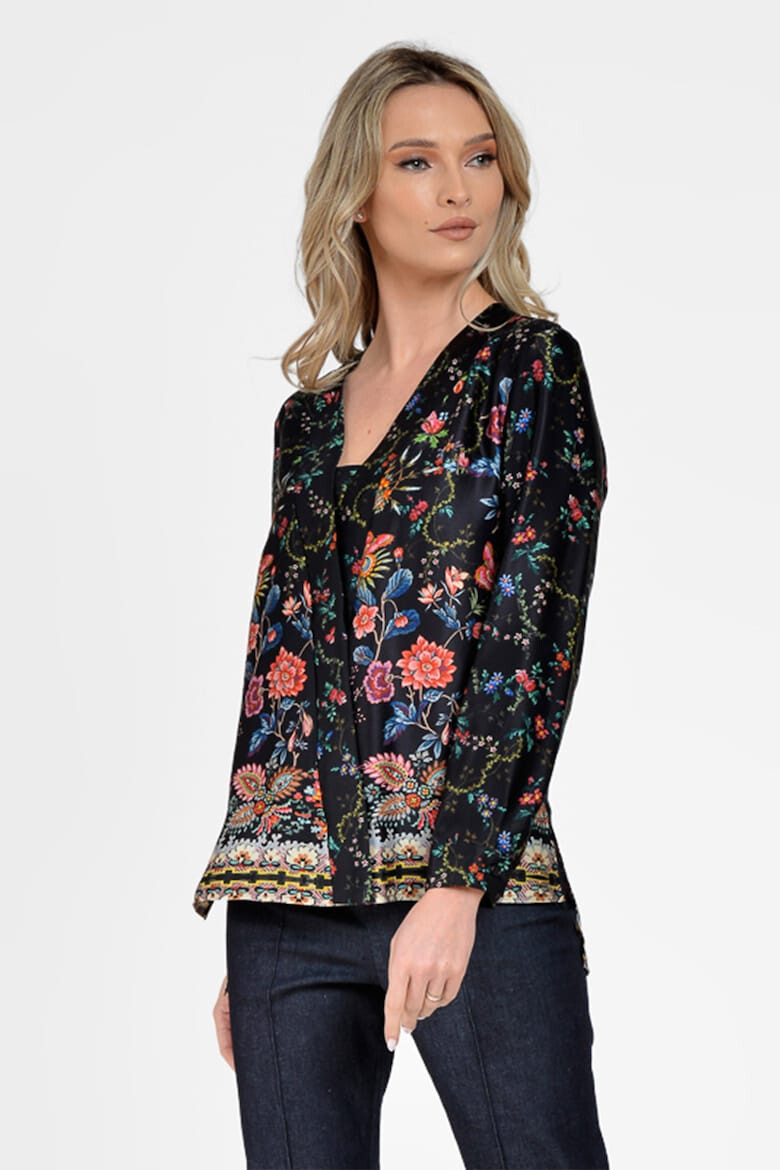 GIORGAL Bluza cu aspect satinat si model floral Nantes - Pled.ro