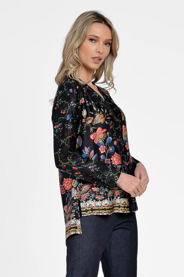 GIORGAL Bluza cu aspect satinat si model floral Nantes - Pled.ro