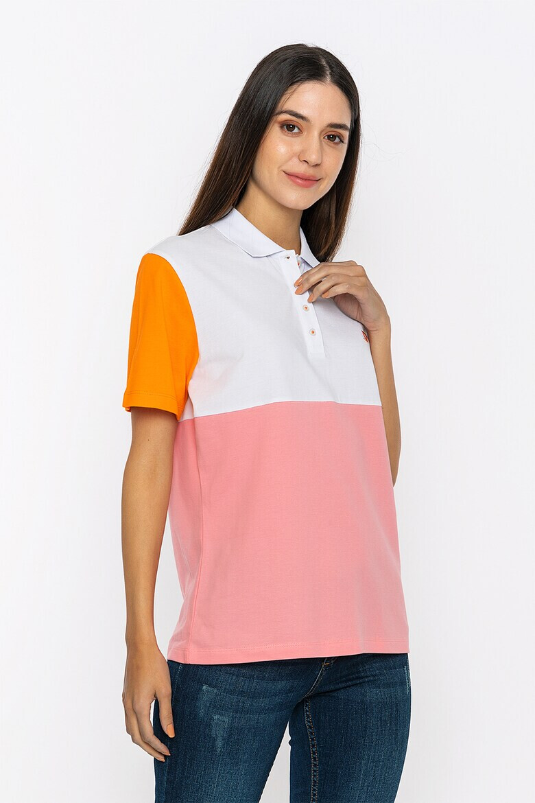 Giorgio di Mare Tricou polo din bumbac cu model colorblock - Pled.ro