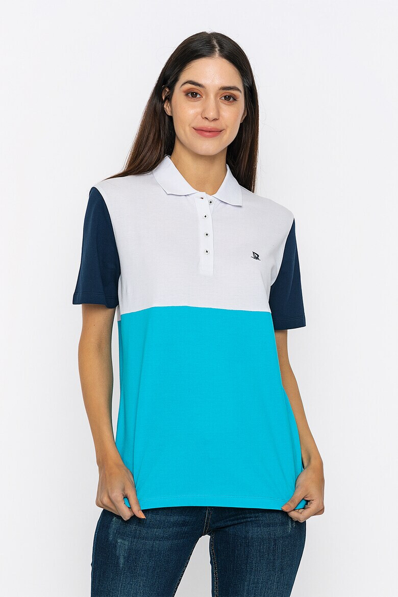 Giorgio di Mare Tricou polo din bumbac cu model colorblock - Pled.ro