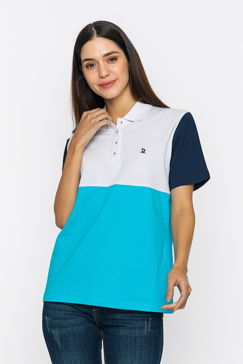 Giorgio di Mare Tricou polo din bumbac cu model colorblock - Pled.ro