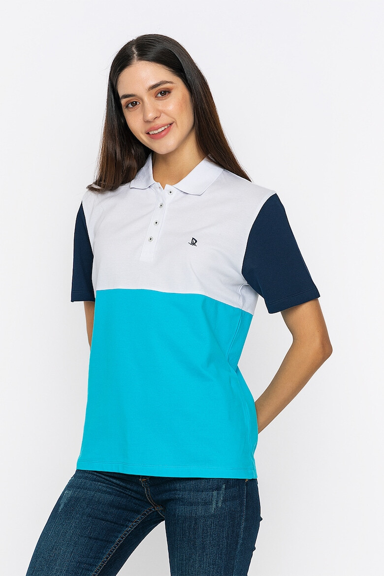 Giorgio di Mare Tricou polo din bumbac cu model colorblock - Pled.ro