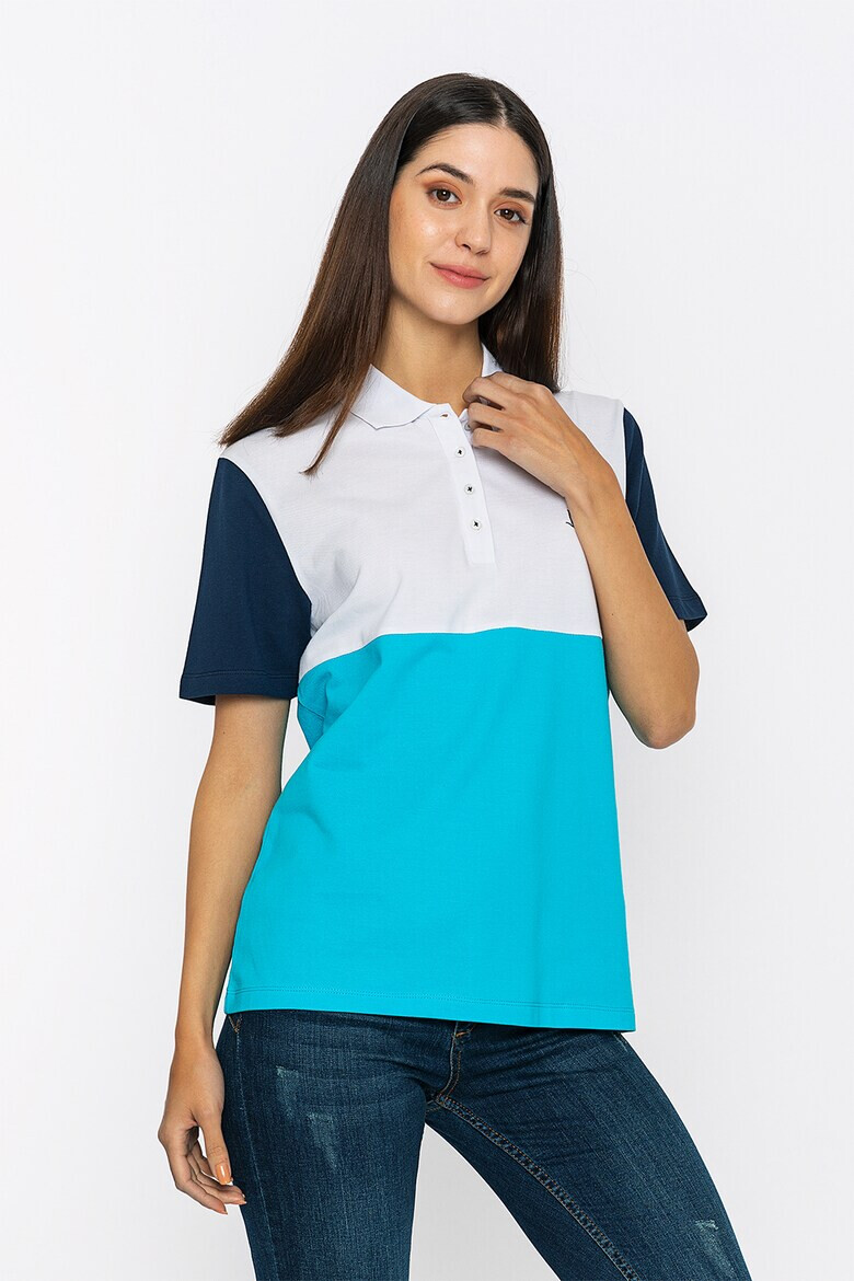 Giorgio di Mare Tricou polo din bumbac cu model colorblock - Pled.ro