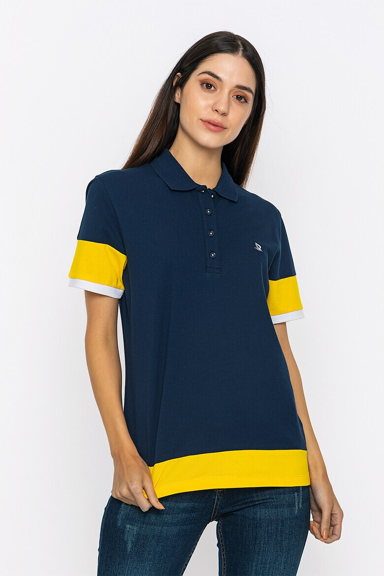 Giorgio di Mare Tricou polo din bumbac cu model pique - Pled.ro