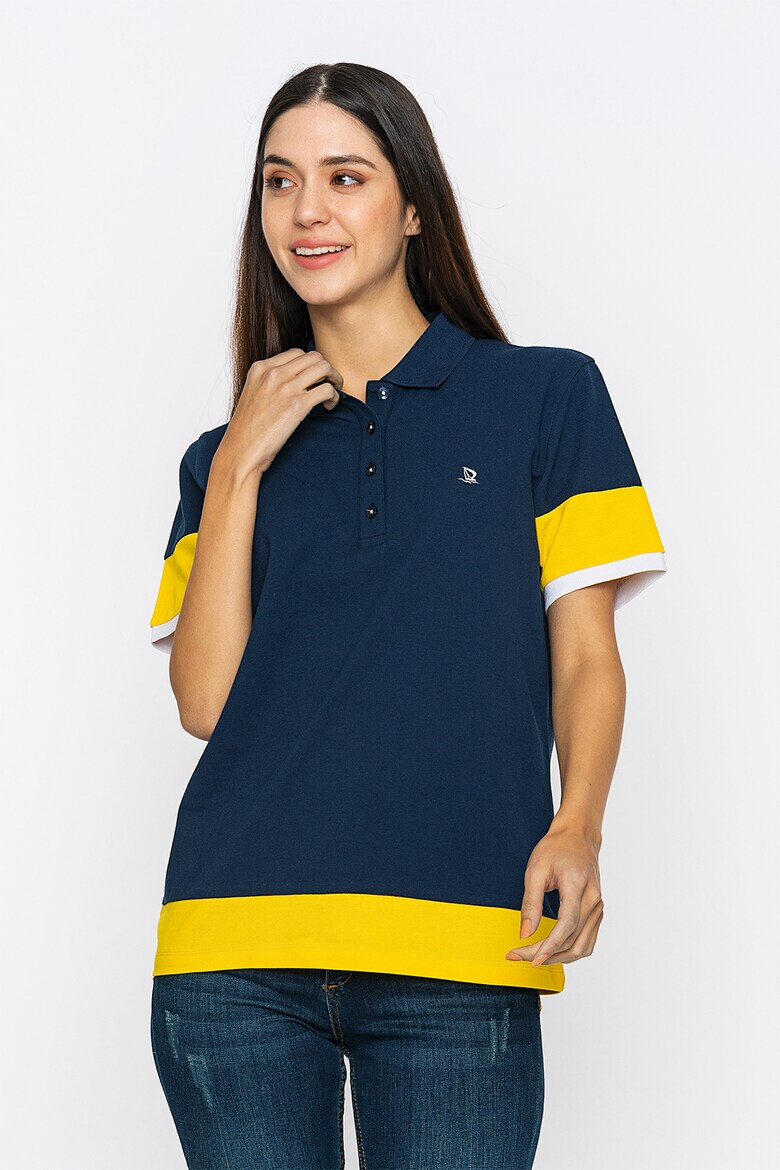 Giorgio di Mare Tricou polo din bumbac cu model pique - Pled.ro