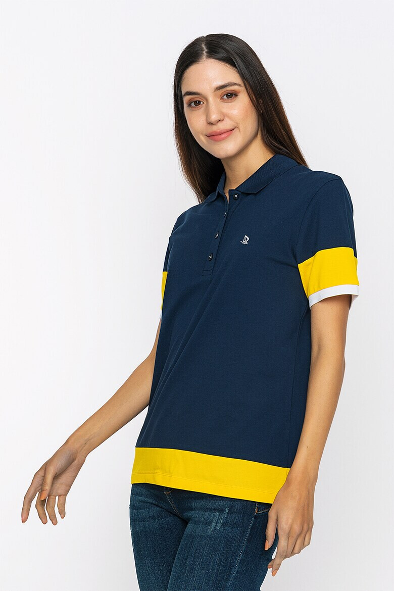 Giorgio di Mare Tricou polo din bumbac cu model pique - Pled.ro