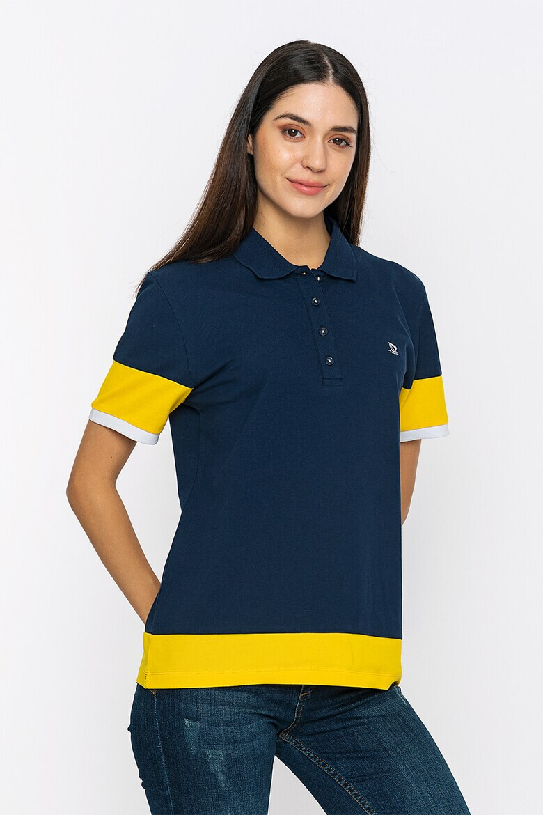 Giorgio di Mare Tricou polo din bumbac cu model pique - Pled.ro