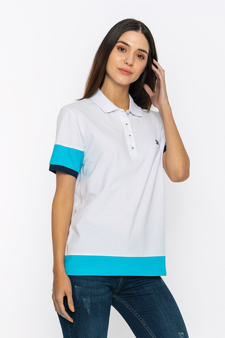 Giorgio di Mare Tricou polo din bumbac cu model pique - Pled.ro