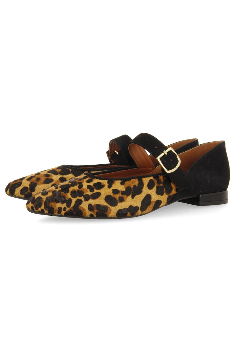 Gioseppo Balerini din piele cu animal print - Pled.ro