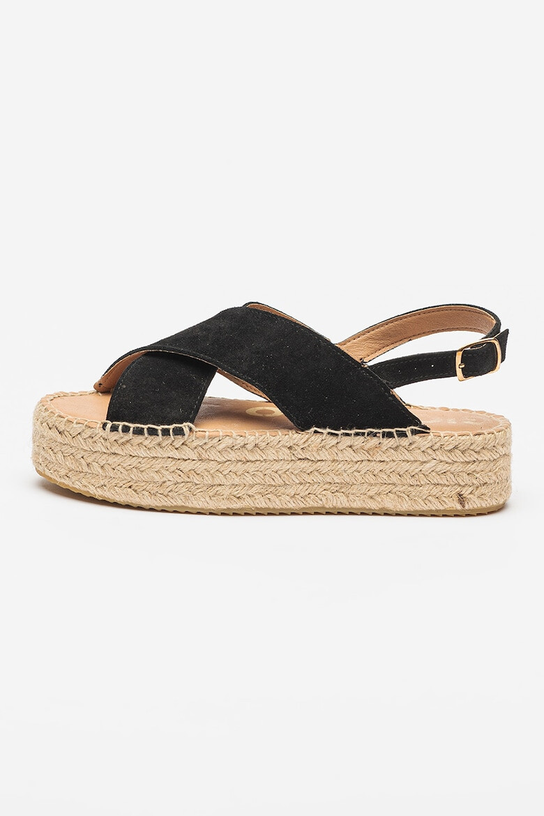 Gioseppo Sandale-espadrile flatform din piele intoarsa Comala - Pled.ro