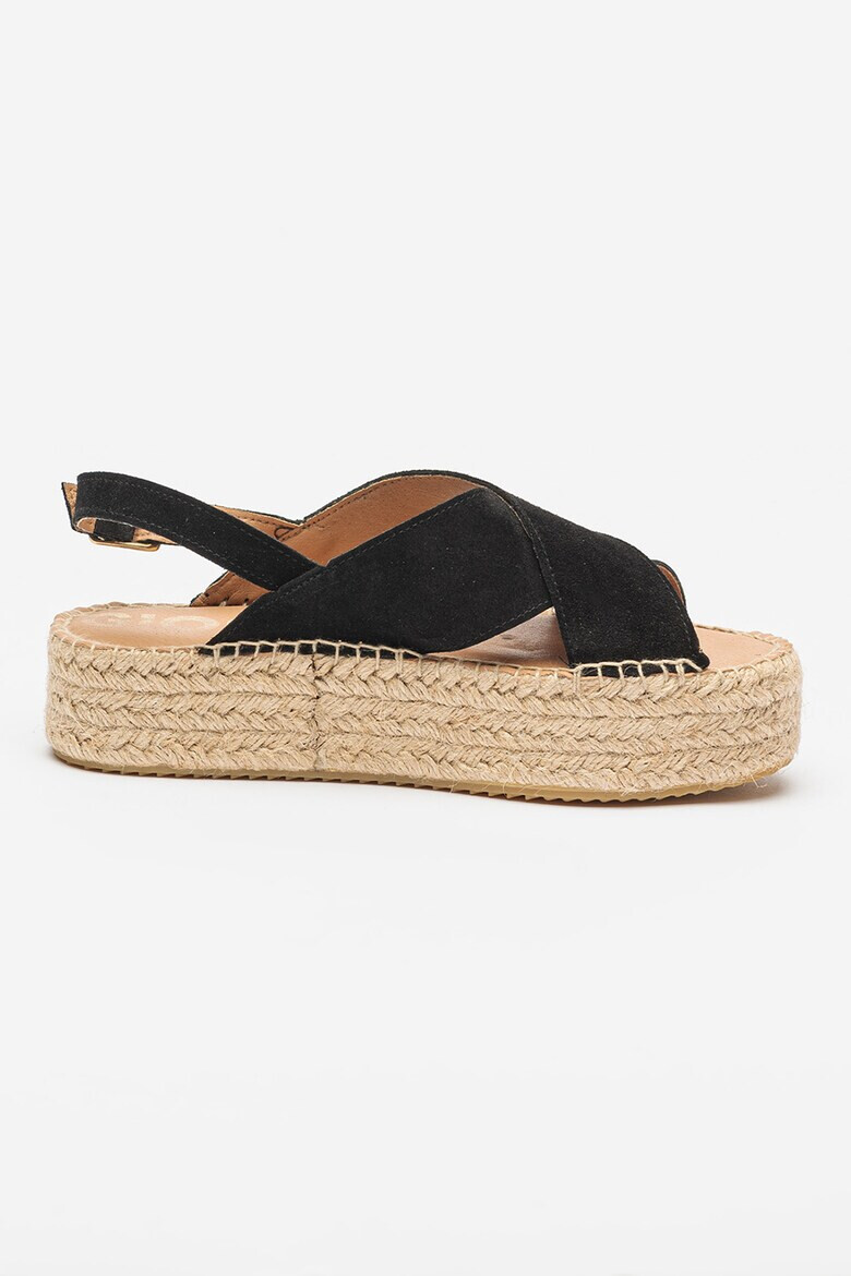 Gioseppo Sandale-espadrile flatform din piele intoarsa Comala - Pled.ro