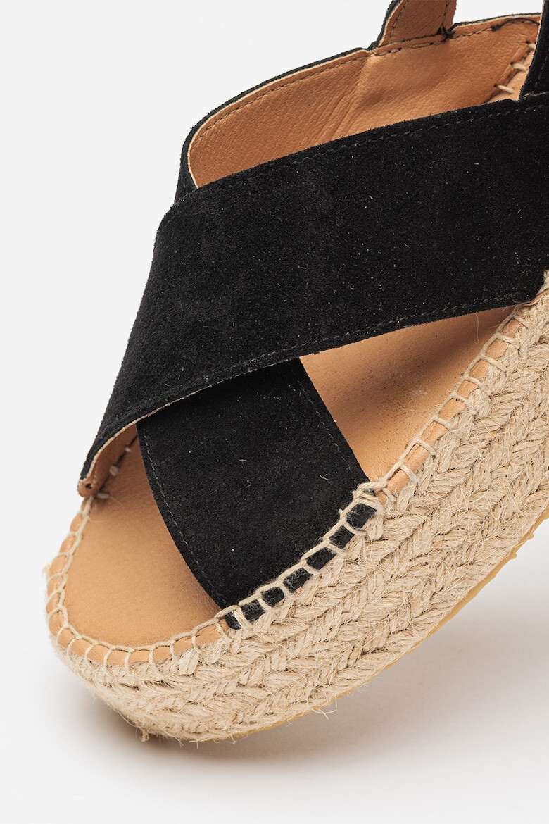 Gioseppo Sandale-espadrile flatform din piele intoarsa Comala - Pled.ro