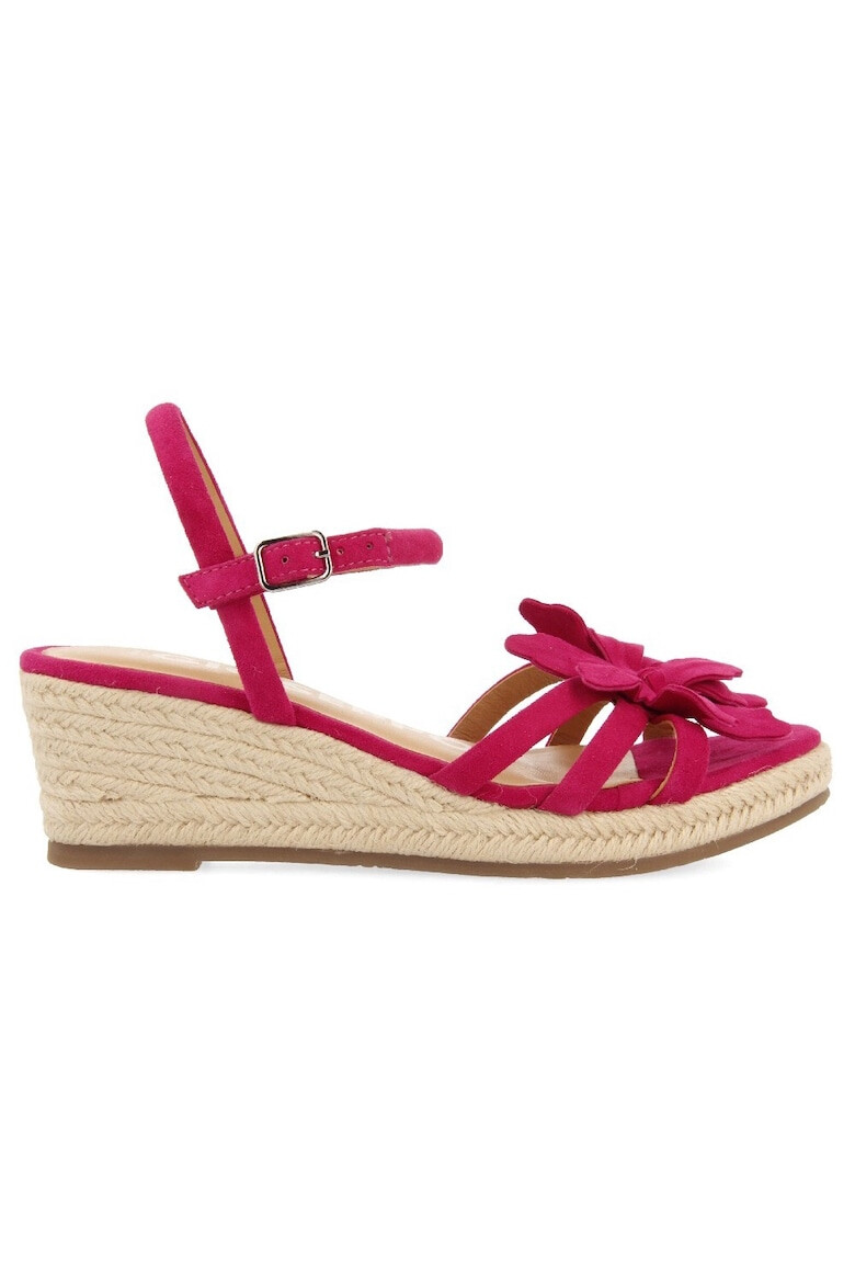 Gioseppo Sandale wedge de piele intoarsa cu detaliu floral SAMSULA 27851 - Pled.ro