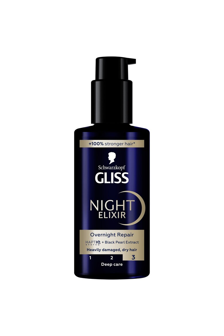 Gliss Ser tratament pentru par foarte deteriorat si uscat Schwarzkopf Night Elixir Overnight Repair 100ml - Pled.ro