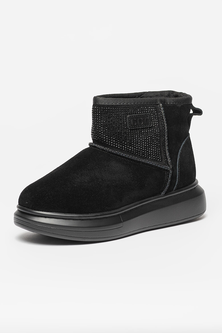 GOE Ghete slip-on de piele intoarsa cu strasuri - Pled.ro