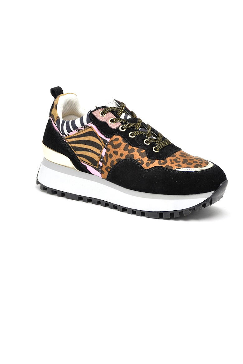 GOE Pantofi sport de piele intoarsa cu animal print - Pled.ro