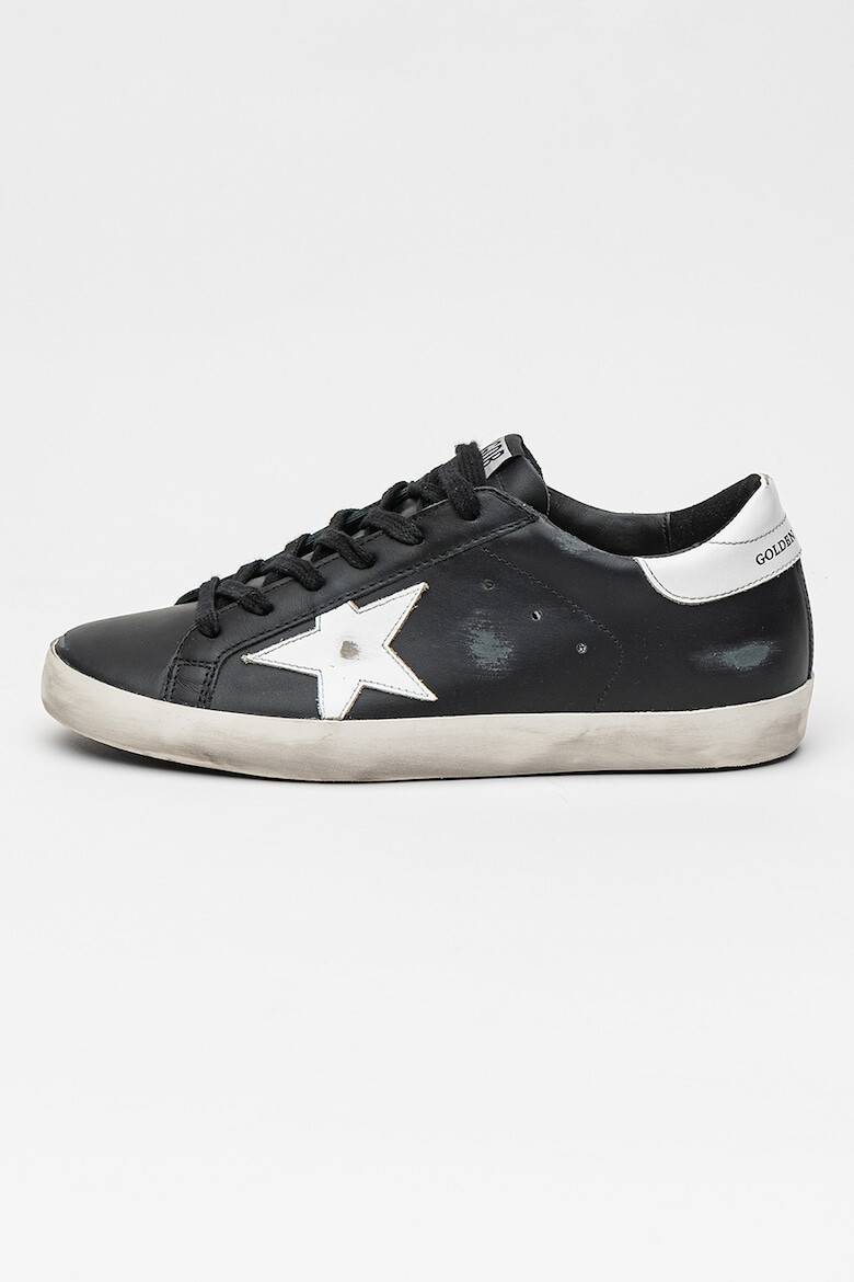 GOLDEN GOOSE Pantofi sport de piele cu aspect uzat Super-Star - Pled.ro