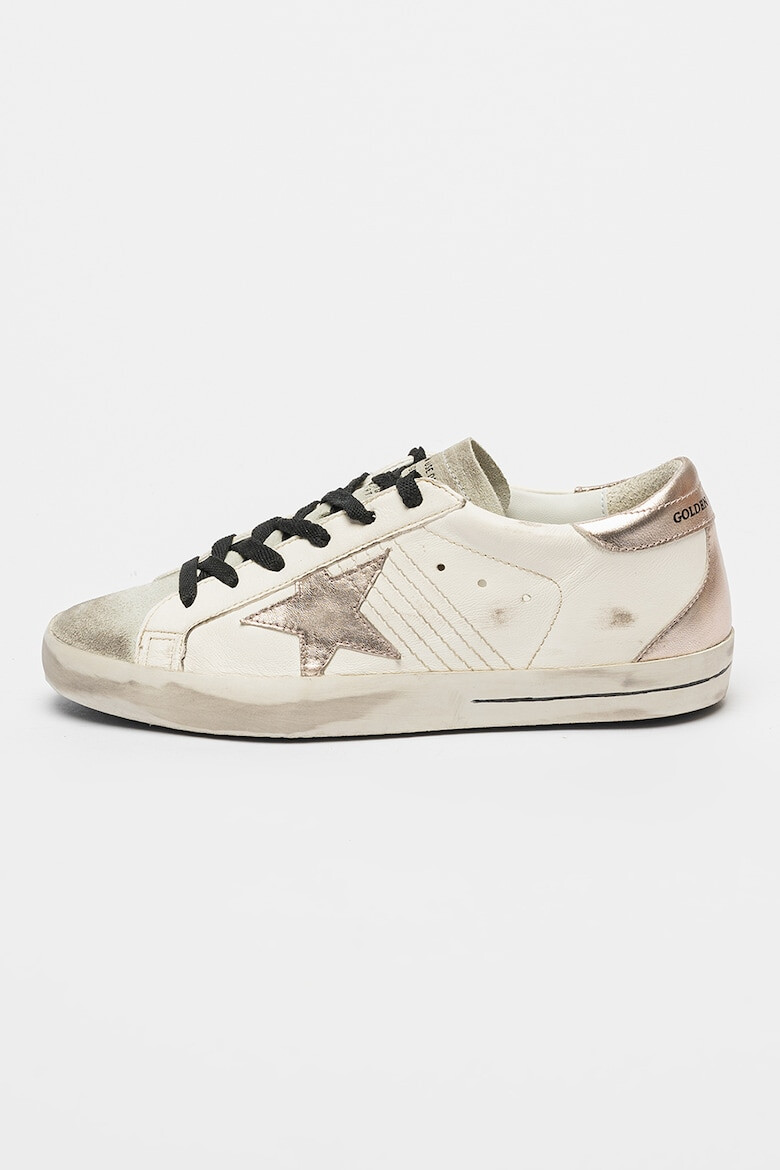 GOLDEN GOOSE Pantofi sport de piele cu aspect uzat Super Star Classic - Pled.ro