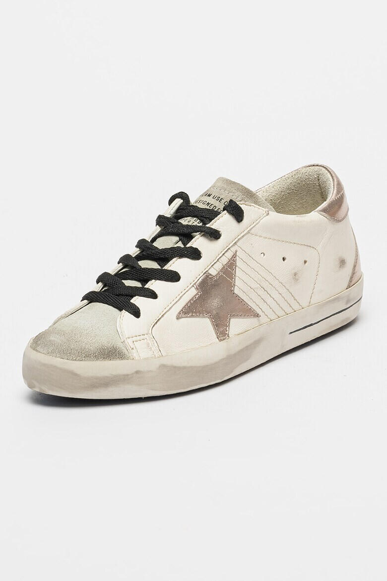 GOLDEN GOOSE Pantofi sport de piele cu aspect uzat Super Star Classic - Pled.ro