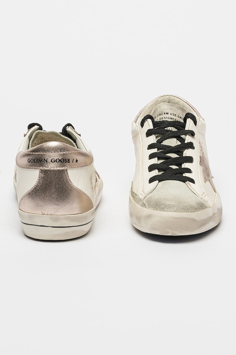 GOLDEN GOOSE Pantofi sport de piele cu aspect uzat Super Star Classic - Pled.ro