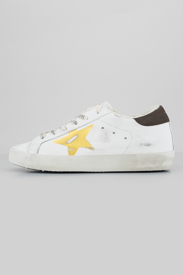 GOLDEN GOOSE Pantofi sport de piele cu captuseala teddy - Pled.ro