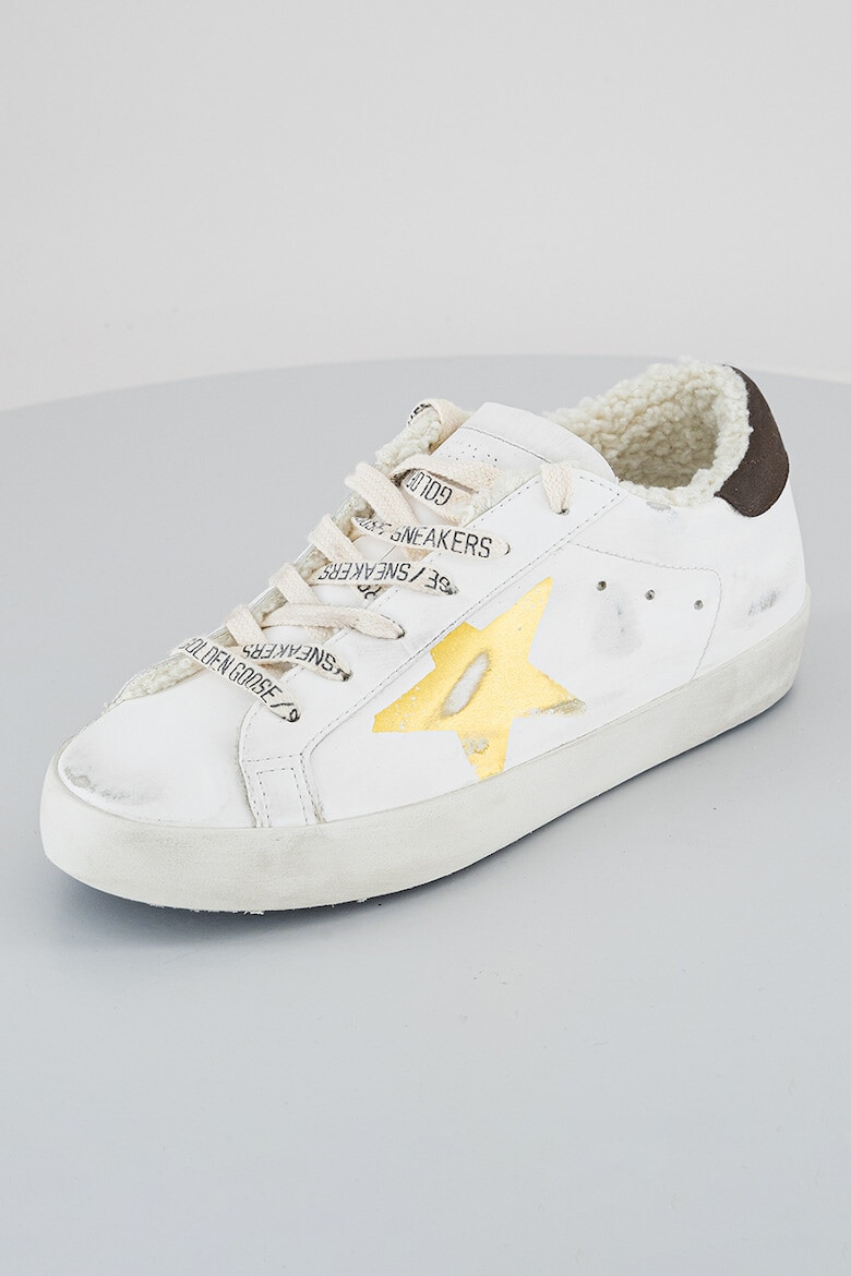 GOLDEN GOOSE Pantofi sport de piele cu captuseala teddy - Pled.ro