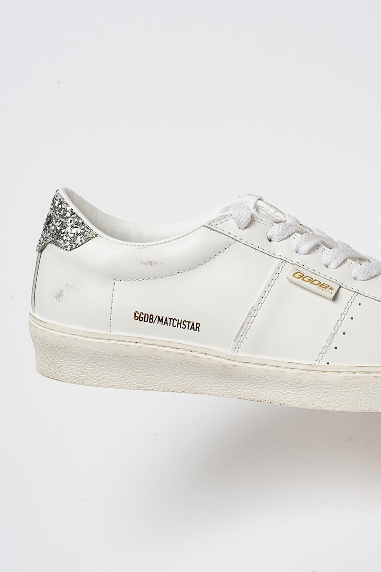 GOLDEN GOOSE Pantofi sport de piele cu garnitura cu paiete Matchstar - Pled.ro