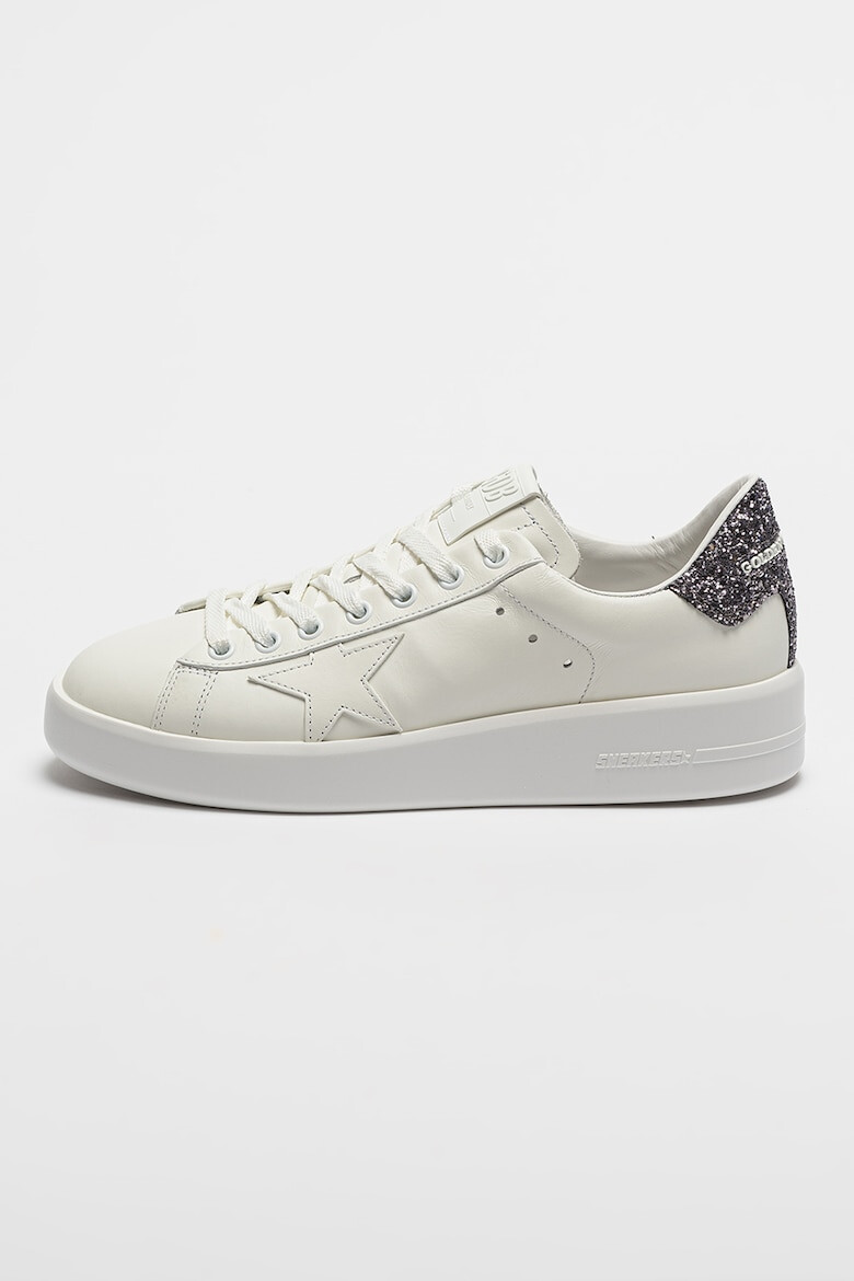 GOLDEN GOOSE Pantofi sport de piele cu garnitura cu paiete Pure - Pled.ro