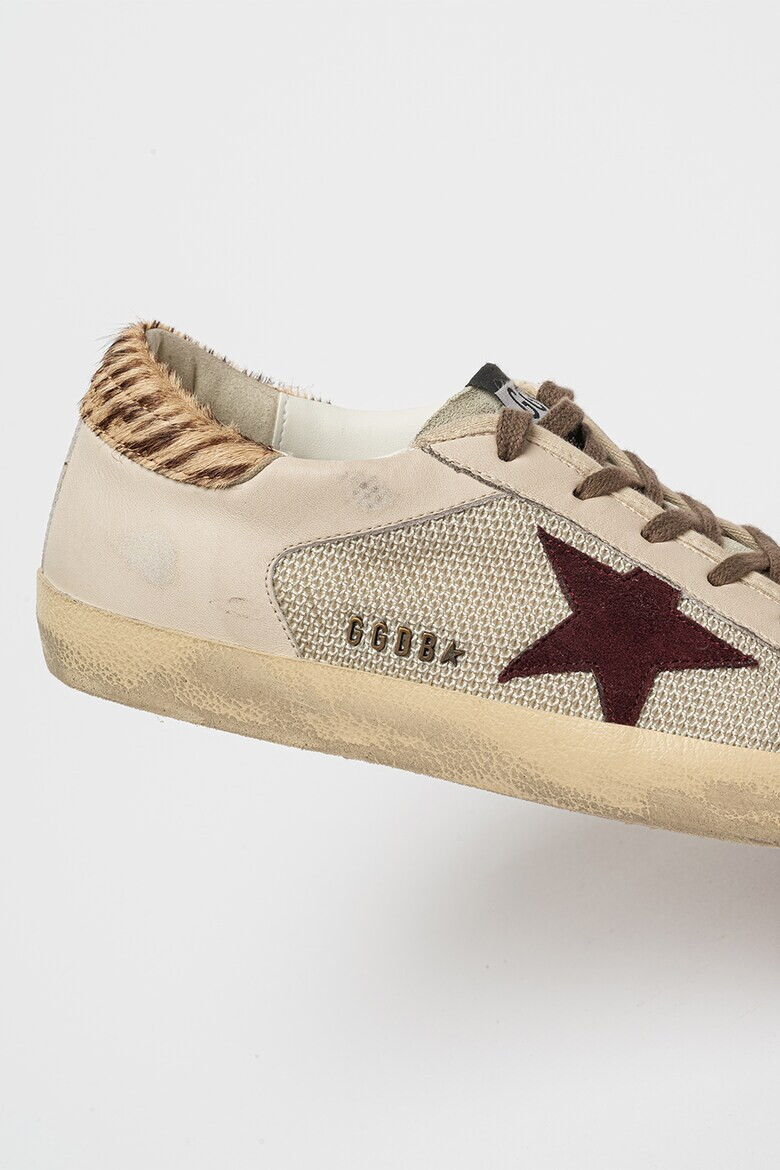 GOLDEN GOOSE Pantofi sport de piele cu insertii de piele cu par scurt piele intoarsa si material textil - Pled.ro