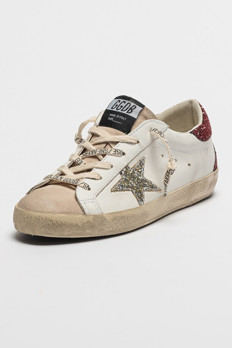 GOLDEN GOOSE Pantofi sport de piele cu insertii de piele intoarsa Super Star Classic - Pled.ro