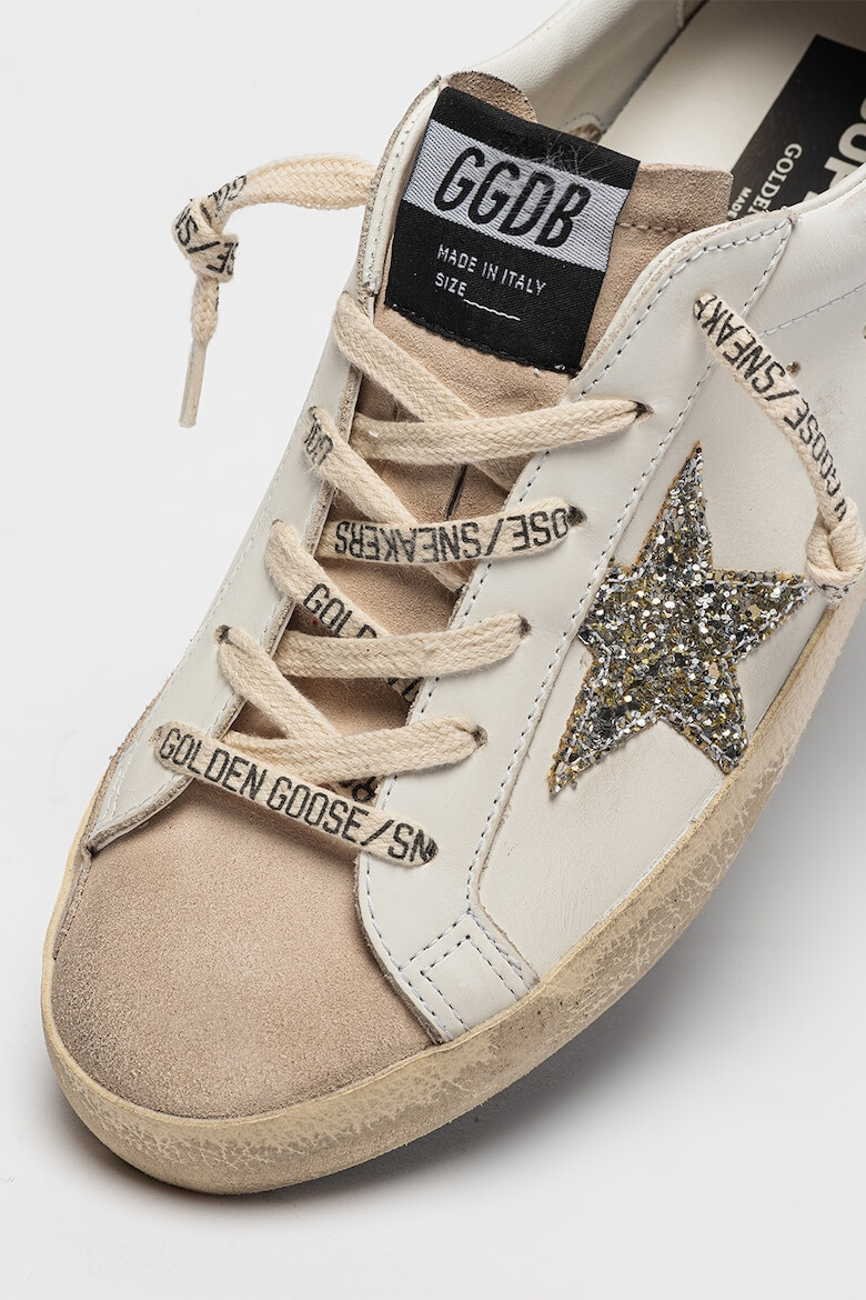 GOLDEN GOOSE Pantofi sport de piele cu insertii de piele intoarsa Super Star Classic - Pled.ro