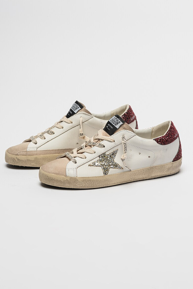 GOLDEN GOOSE Pantofi sport de piele cu insertii de piele intoarsa Super Star Classic - Pled.ro