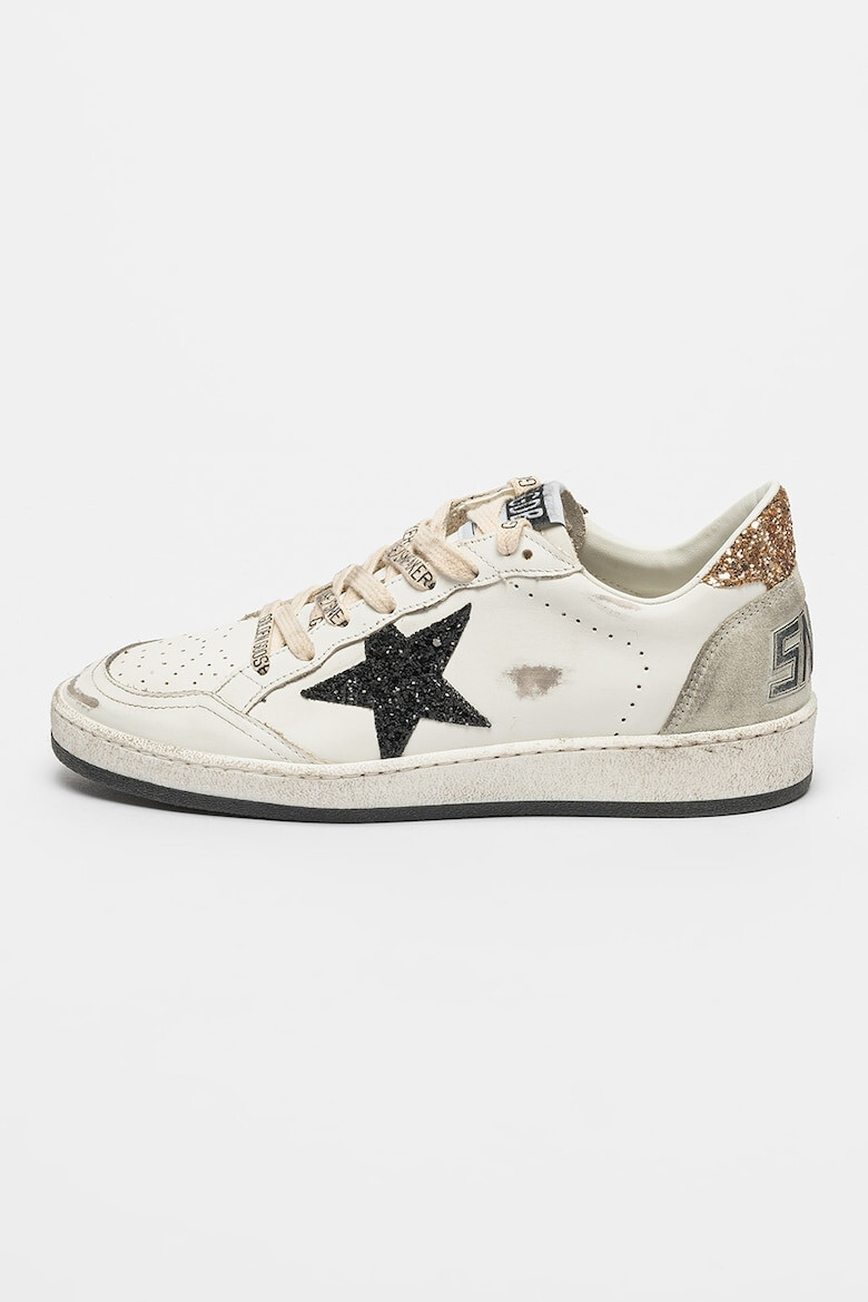 GOLDEN GOOSE Pantofi sport de piele cu insertii din material sintetic Ball Star - Pled.ro