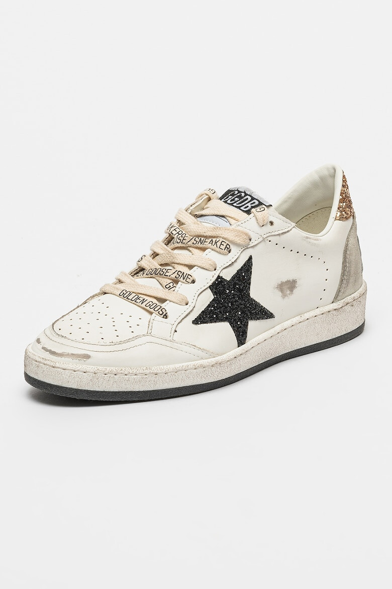 GOLDEN GOOSE Pantofi sport de piele cu insertii din material sintetic Ball Star - Pled.ro