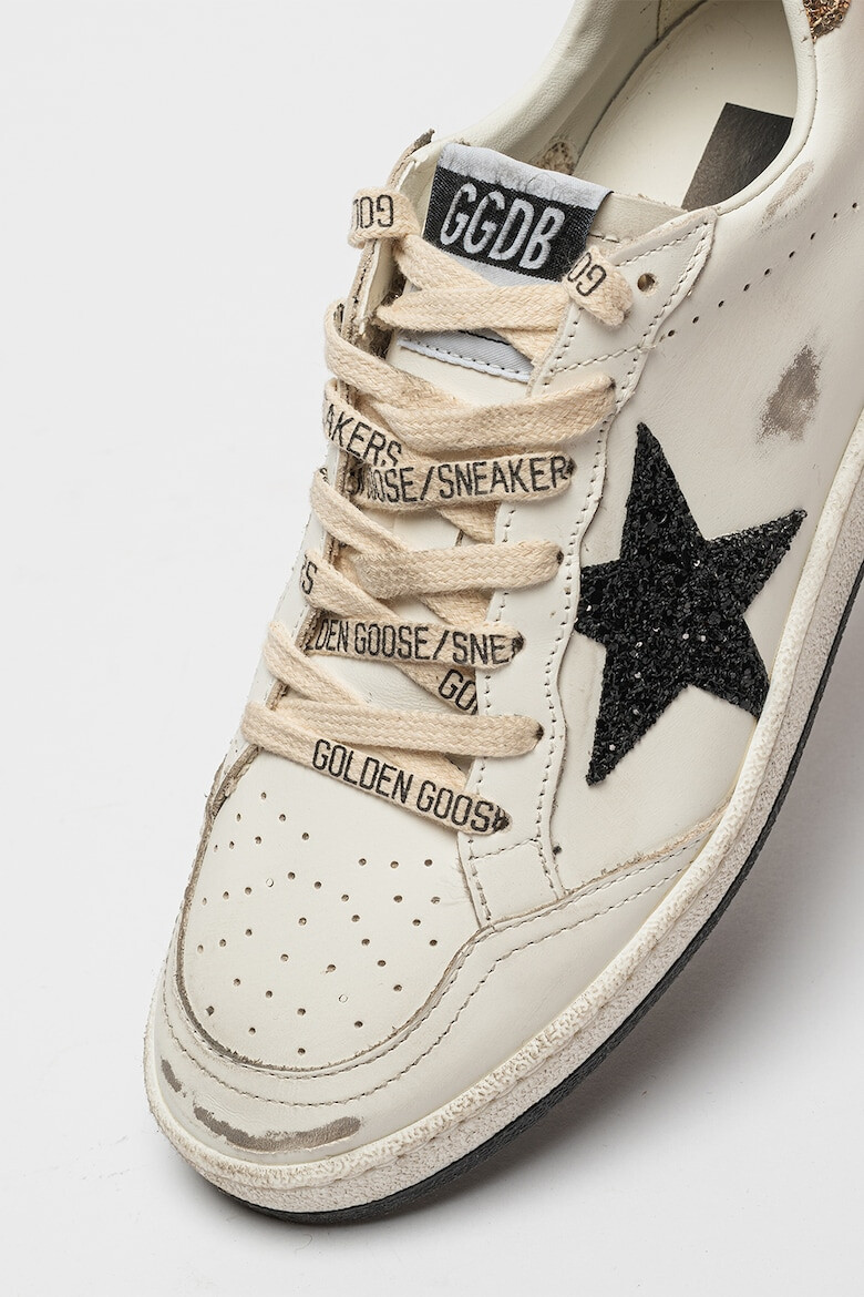 GOLDEN GOOSE Pantofi sport de piele cu insertii din material sintetic Ball Star - Pled.ro