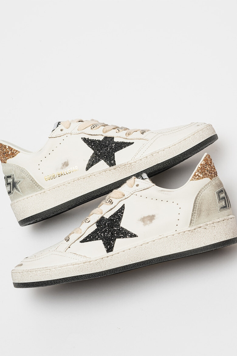 GOLDEN GOOSE Pantofi sport de piele cu insertii din material sintetic Ball Star - Pled.ro